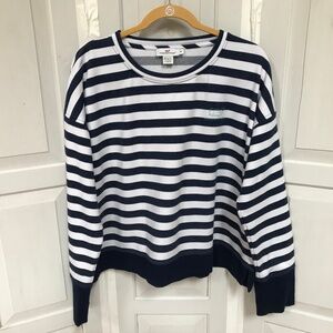 Vineyard Vines Navy and White Striped Sweatshirt